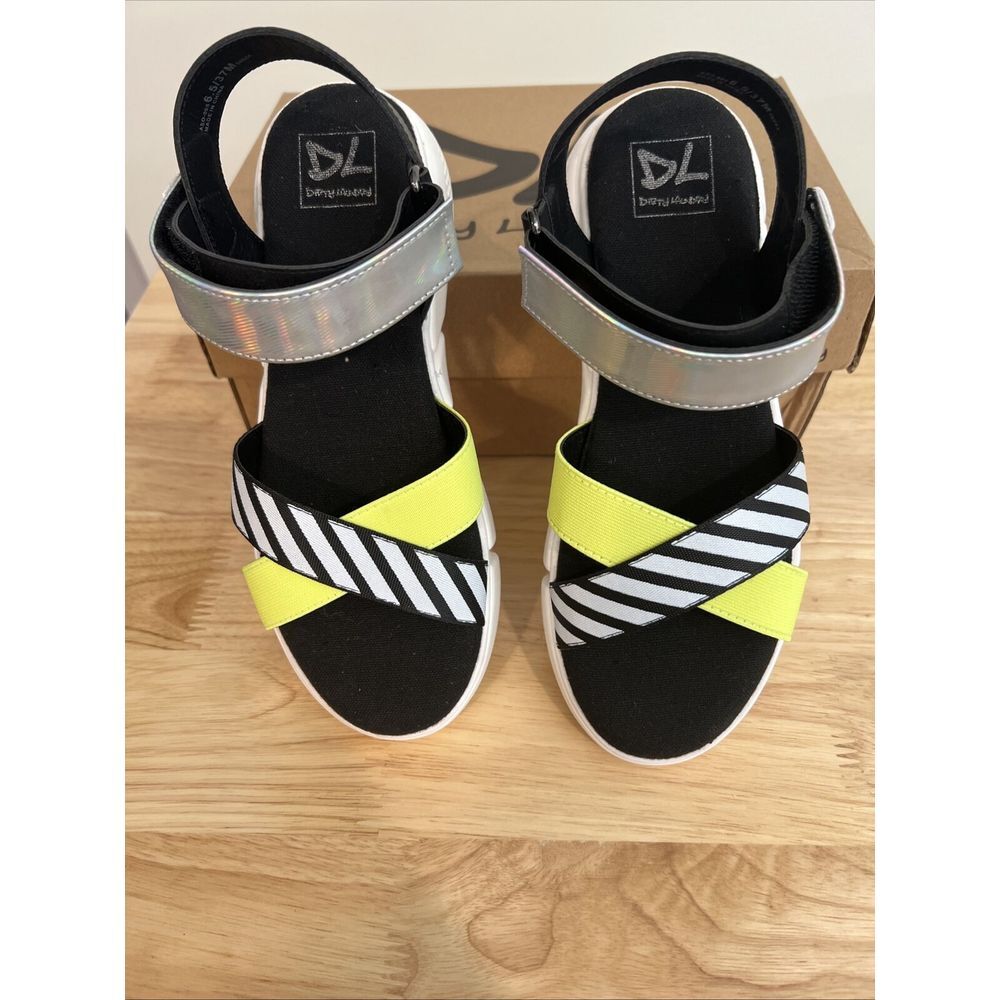 Dirty Laundry Women's All Time3‎ Sport Sandals Black White 6.5